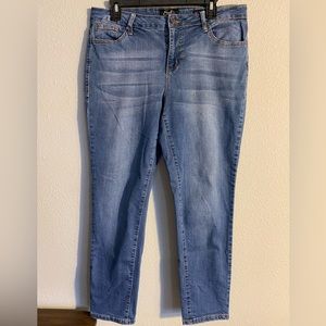 EARL JEANS | SKINNY ANKLE | SIZE 14 | EUC | Lighter fade denim | 2% Spandex